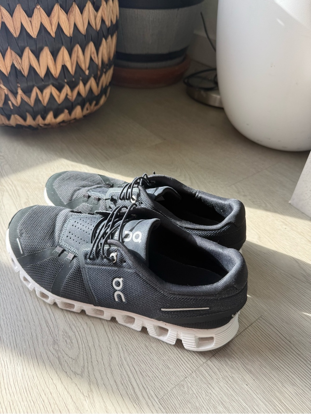 On Running  Black and White Sneakers
